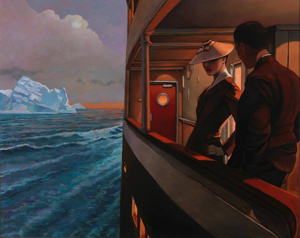 crépuscule arctique - peinture polaire - miles hyman - brafa