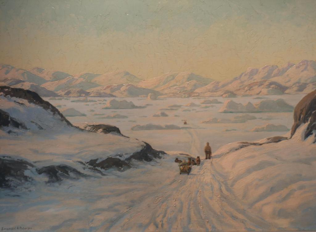 emanuel petersen - danish painter - groenland - inuit - greenland landscape