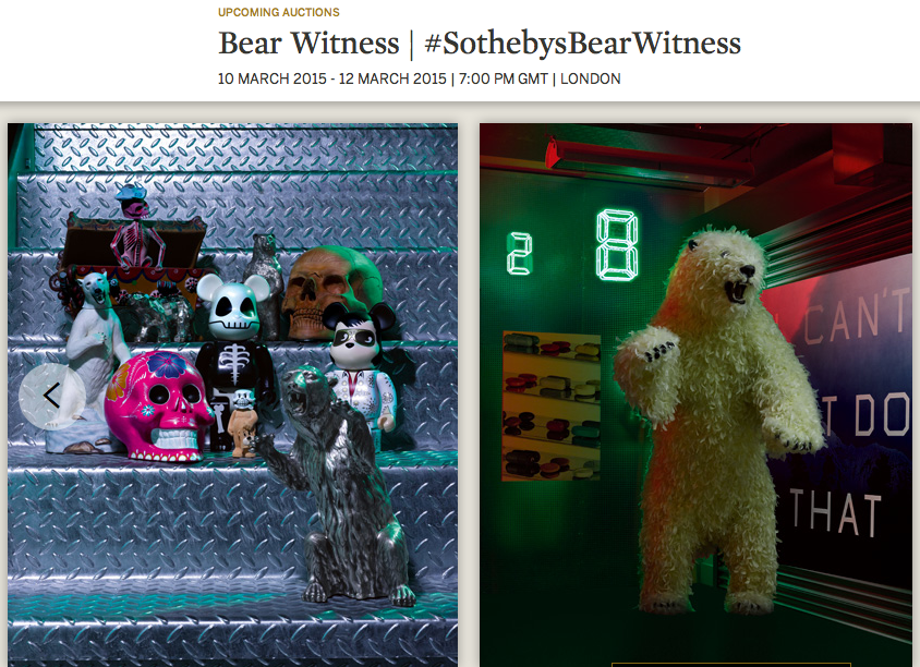 bear witness - sotheby's - sotheby's london - the arctic - grizzly - brown bear - polar bear - arctic ocean - Art - Art auction - Arctic bear exhibition