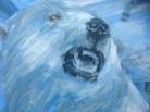 polar bear, arctic artist, ice bear, peinture ours, ours blanc, predator, king of the arctic, svalbard, louise pilditch