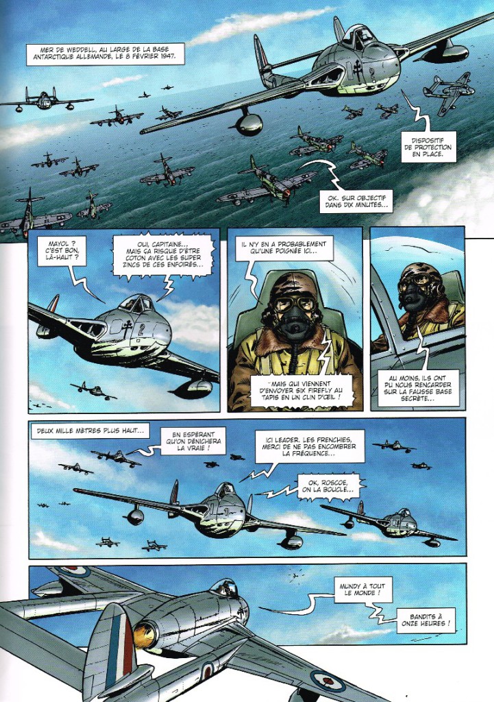 Soleil Productions, Wunderwaffen tome 7 - Amerika Bomber, BD, Antarctique, bande dessinée, cartoon, German, SS, banquise, neige, achtung, avion de guerre, pôle sud