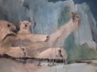 Jacqueline-Pruijsers-de-Bruin-Arctic05, polar-bear-t-Gasthuis-Middelburg-Zeeland-schilderij-painting-of-ice-bear-arctic05-svalbard-Holland-baby-bear-Arctic-animals- picture