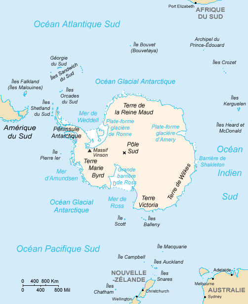 Carte Antarctique, South Pole Map, Mer de Ross, Mer de Weddel, Arctic05, manchot, baleine, krill, paix et science