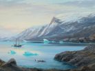 Auction, Evelyn Bøje Thorbjørn- Scenery from Greenland. Signed E. Thorbjørn, Grønland. Oil on canvas, Bruun Rasmussen, Arctic05, painting, peinture