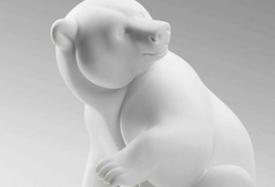Polar Bear-Brafa-Carrara-marble-Michel-Bassompière-Paris-1948-Philippe-Heim-Art-sculpture-Arctic05-BRAFA-Art-Fair-Belgium-François-Pompom-Award-2017-King of the Arctic