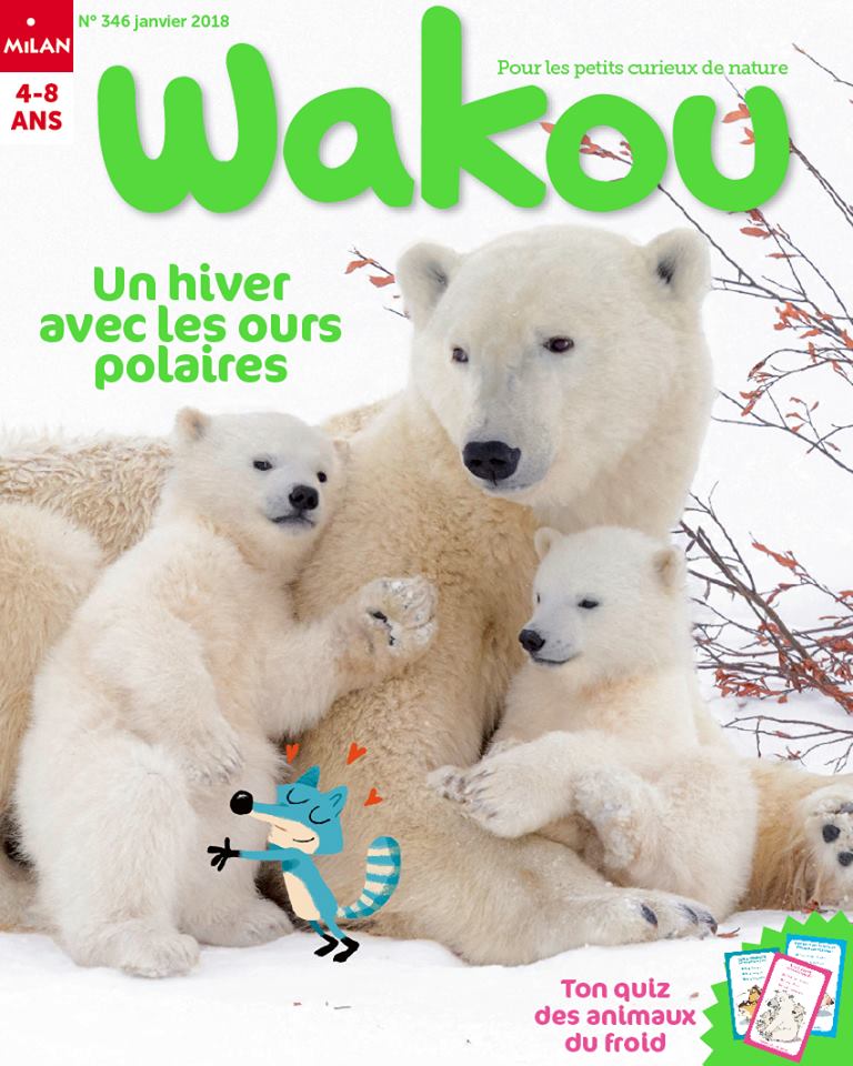 Wakou, magazine kids, Un hiver avec les ours polaires, Milan éditions, Arctic05, ours blanc, grand nord, banquise, enfants, animaux du froid